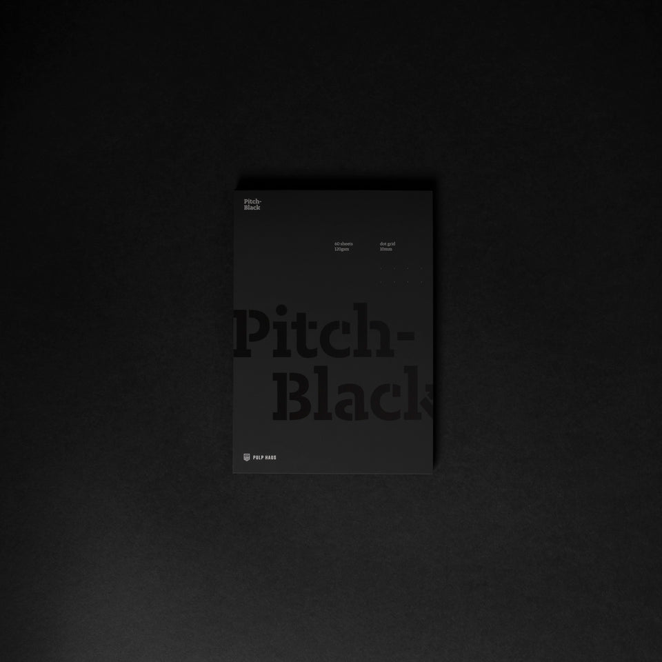 Pitch-Black A5 pad — dot grid
